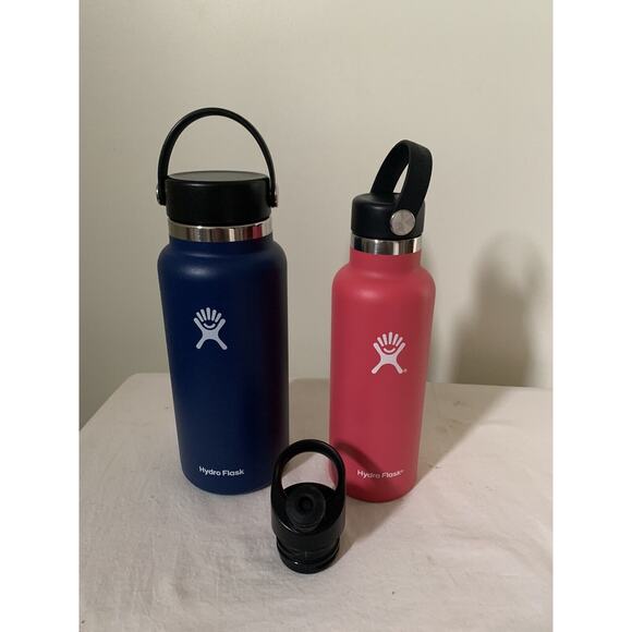 Hydro Flask Other - Hydro Flask Water Bottle Cobalt 32oz Watermelon 18oz Wide Standard Mouth Set 2